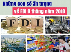 Những con số ấn tượng về FDI 8 tháng năm 2018