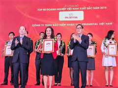 Prudential lọt vào top 50 doanh nghiệp Việt Nam xuất sắc nhất 2018