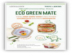 Giảm rác thải nhựa với  chương trình “Eco Green Mate" của LOCK&LOCK và TOUS LES JOURS