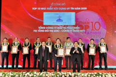UDIC nhận giải thưởng top 10 nhà thầu uy tín 2020