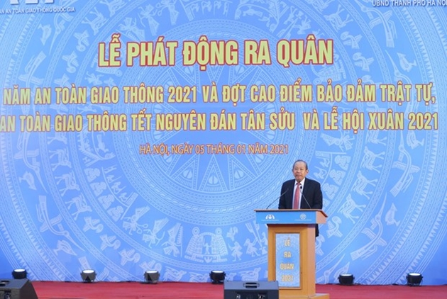 Phó Thủ tướng Thường trực Chính phủ Trương Hòa Bình phát động Năm An toàn giao thông 2021