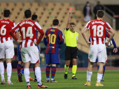 Lionel Messi có thể bị treo giò 12 trận với hành vi bạo lực ở trận chung kết Siêu Cúp Tây Ban Nha