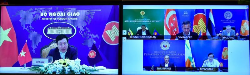 Hội nghị hẹp Bộ trưởng Ngoại giao ASEAN được tổ chức theo hình thức trực tuyến