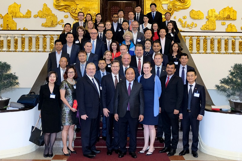 Đoàn Hội đồng Kinh doanh Hoa Kỳ - ASEAN (US-ABC) gặp Thủ tướng Nguyễn Xuân Phúc