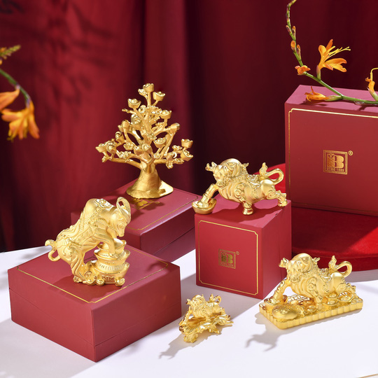 Linh vật trâu vàng do Công ty Vàng bạc đá quý Bảo Tín Minh Châu chế tác