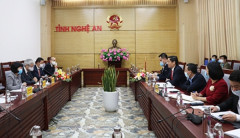 Cơ quan Hợp tác Nhật Bản làm việc với tỉnh Nghệ An về chương trình hợp tác năm 2021