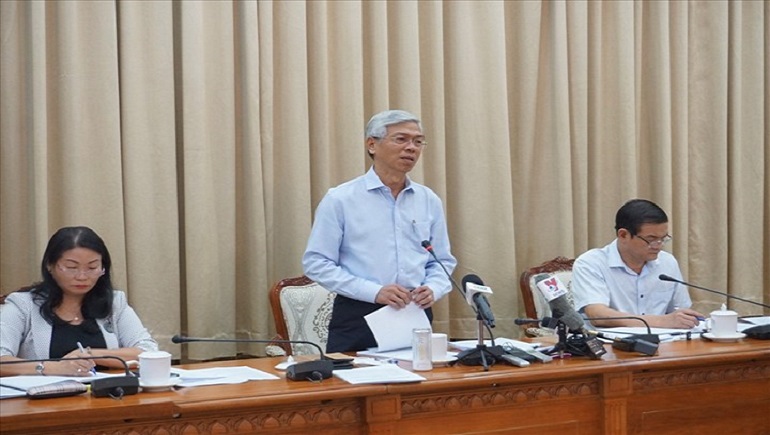 Phó chủ tịch UBND TPHCM Võ Văn Hoan, phát biểu chỉ đạo quyết liệt tìm biện pháp chặn đứng ô nhiễm tiếng ồn trong khu dân cư tại cuộc họp ngày 9/3