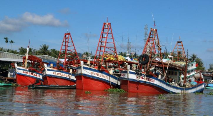 Đội tàu đánh bắt hải sản xa bờ của tỉnh Kiên Giang