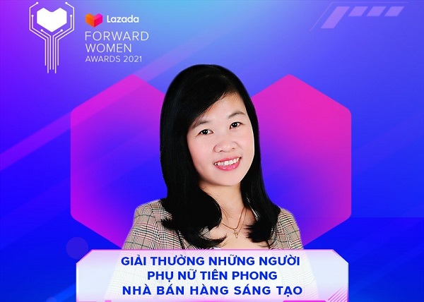 Người phụ nữ Việt Nam duy nhất được trao giải lần này là chị Phạm Thị Xuân Hồng - chủ gian hàng “PinkShopGiayDep” trên Lazada Vietnam