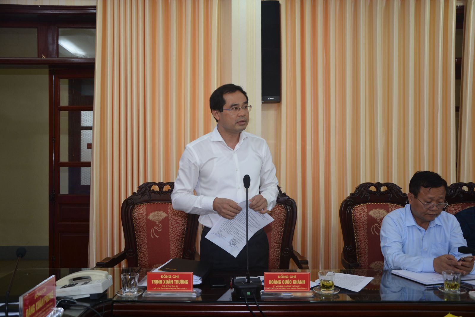 Đồng chí Trịnh Xuân Trường - Chủ tịch UBND tỉnh phát biểu ý kiến.