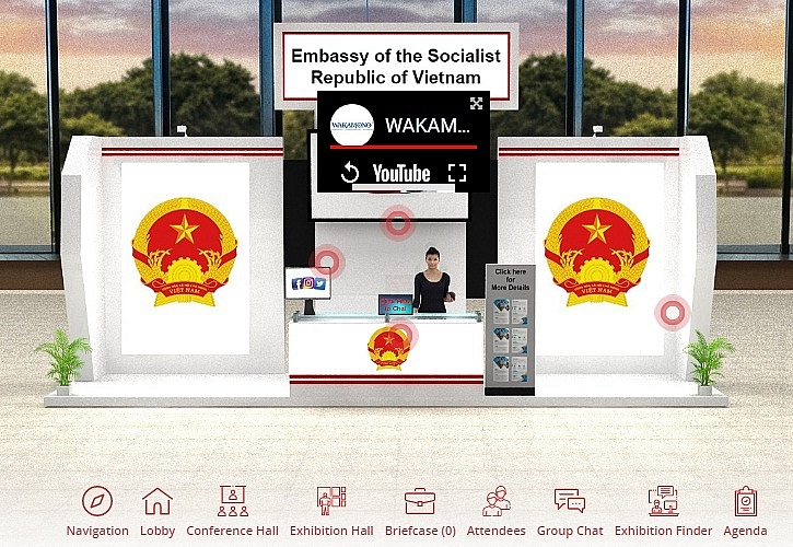 Thương vụ Việt Nam tại Ấn Độ thiết kế gian hàng 3D trực tuyến để hỗ trợ doanh nghiệp Việt Nam quảng bá hàng hóa và hình ảnh tại hội chợ.
