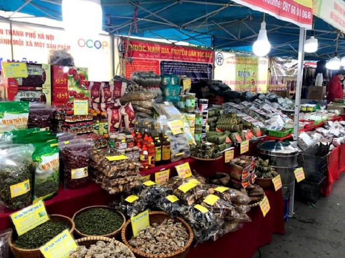 Sản phẩm OCOP được giới thiệu tại các hội chợ hàng nông sản.