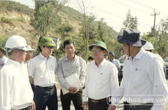 Chủ tịch UBND tỉnh Khánh Hòa Nguyễn Tấn Tuân yêu cầu: Đẩy nhanh tiến độ thi công Dự án Tỉnh lộ 3