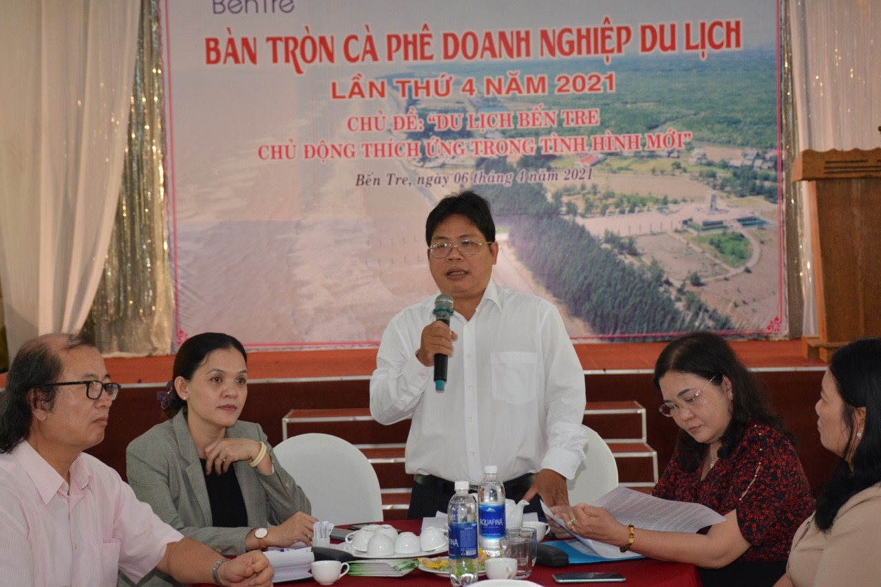 Ông Nguyễn Văn Bàn - Giám đốc Sở VH-TT-DL tỉnh Bến Tre phát biểu tại chương trình