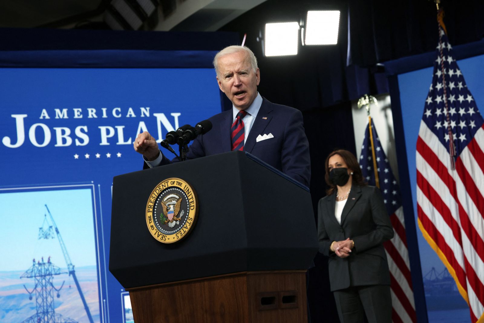 Tổng thống Mỹ Joe Biden phát biểu ngày 7-4 - Ảnh: AFP