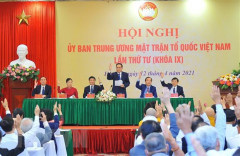 Bộ máy lãnh đạo Uỷ ban Trung ương MTTQ Việt Nam khoá IX sau Hội nghị lần thứ tư