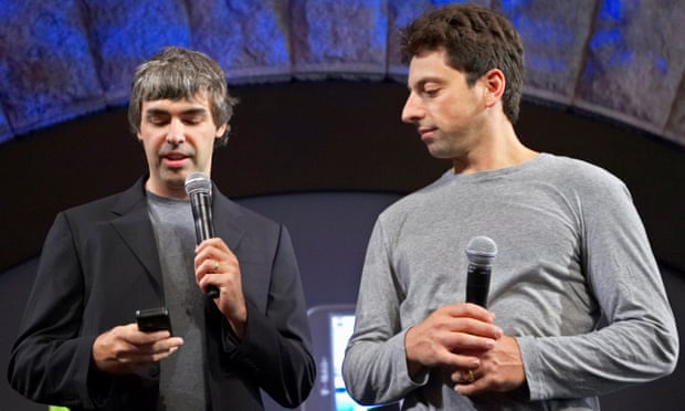 Larry Page (trái) và Sergey Brin thành lập Google năm 1996. Ảnh: Jacob Silberberg / Reuters