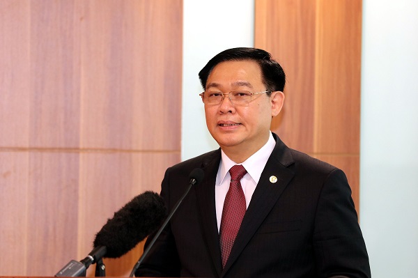 Chủ tịch Quốc hội Vương Đình Huệ phát biểu tại Hội nghị