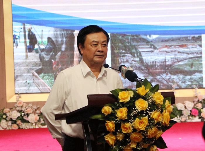 Bộ trưởng Bộ NN và PTNT Lê Minh Hoan phát biểu tại hội nghị.