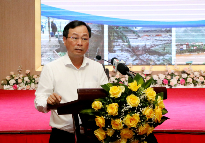 Ông Bù Văn Quang- Chủ tịch UBND tỉnh Phú Thọ phát biểu tại hội nghị.