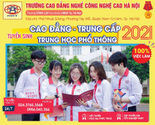 Trường Cao đẳng nghề công nghệ cao Hà Nội thông báo tuyển sinh năm học 2021-2022
