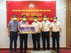 Tập đoàn Công nghiệp Than - Khoáng sản Việt Nam hỗ trợ tỉnh Bắc Giang 1 tỷ đồng phòng, chống dịch COVID-19