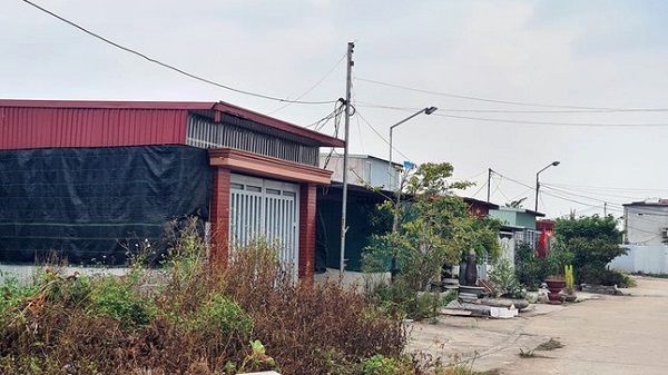 Hiện trường khu vực đất trên địa bàn phường Thành Tô  (quận Hải An,TP. Hải Phòng) bị lấn chiến trái phép
