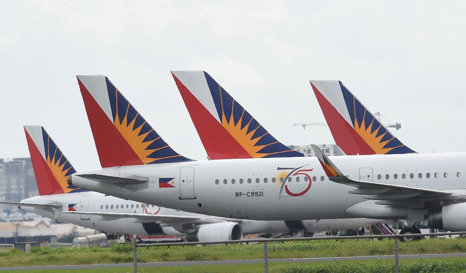 Máy bay của Philippine Airlines đậu tại sân bay quốc tế Manila ngày 13/9/2016. TED ALJIBE / AFP QUA GETTY IMAGES