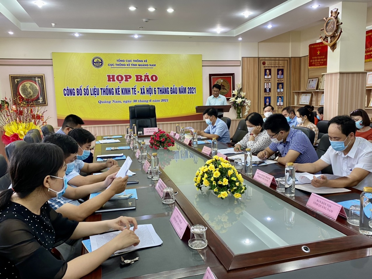 Cục Thống kê tỉnh tổ chức họp báo công bố số liệu thống kê kinh tế - xã hội của tỉnh Quảng Nam 6 tháng đầu năm 2021.