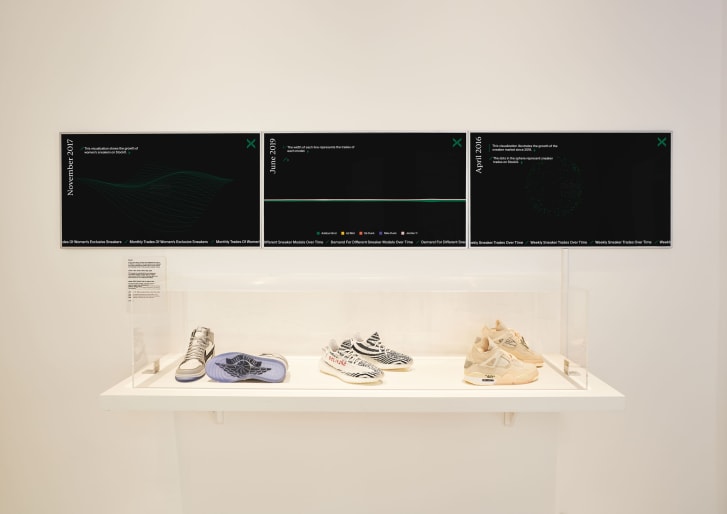 Các mẫu giày trưng bày tại triển lãm Sneakers Unboxed
