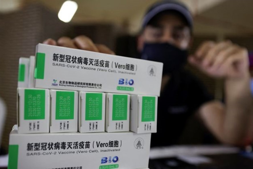 Vaccine COVID-19 Vero-Cell của Sinopharm Trung Quốc. Ảnh: AFP