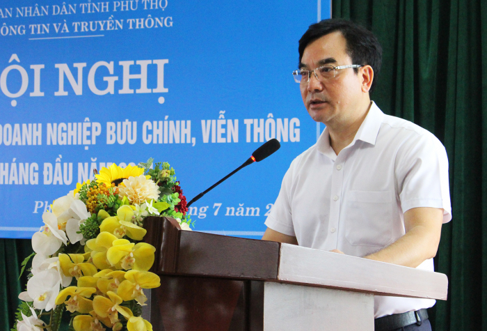 Giám đốc Sở Thông tin và Truyền thông Phú Thọ phát biểu chỉ đạo tại hội nghị