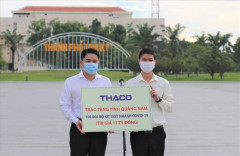 Tập đoàn THACO đã tài trợ cho tỉnh Quảng Nam 100.000 bộ kit test nhanh kháng nguyên SARS-CoV-2 với trị giá 17 tỉ đồng