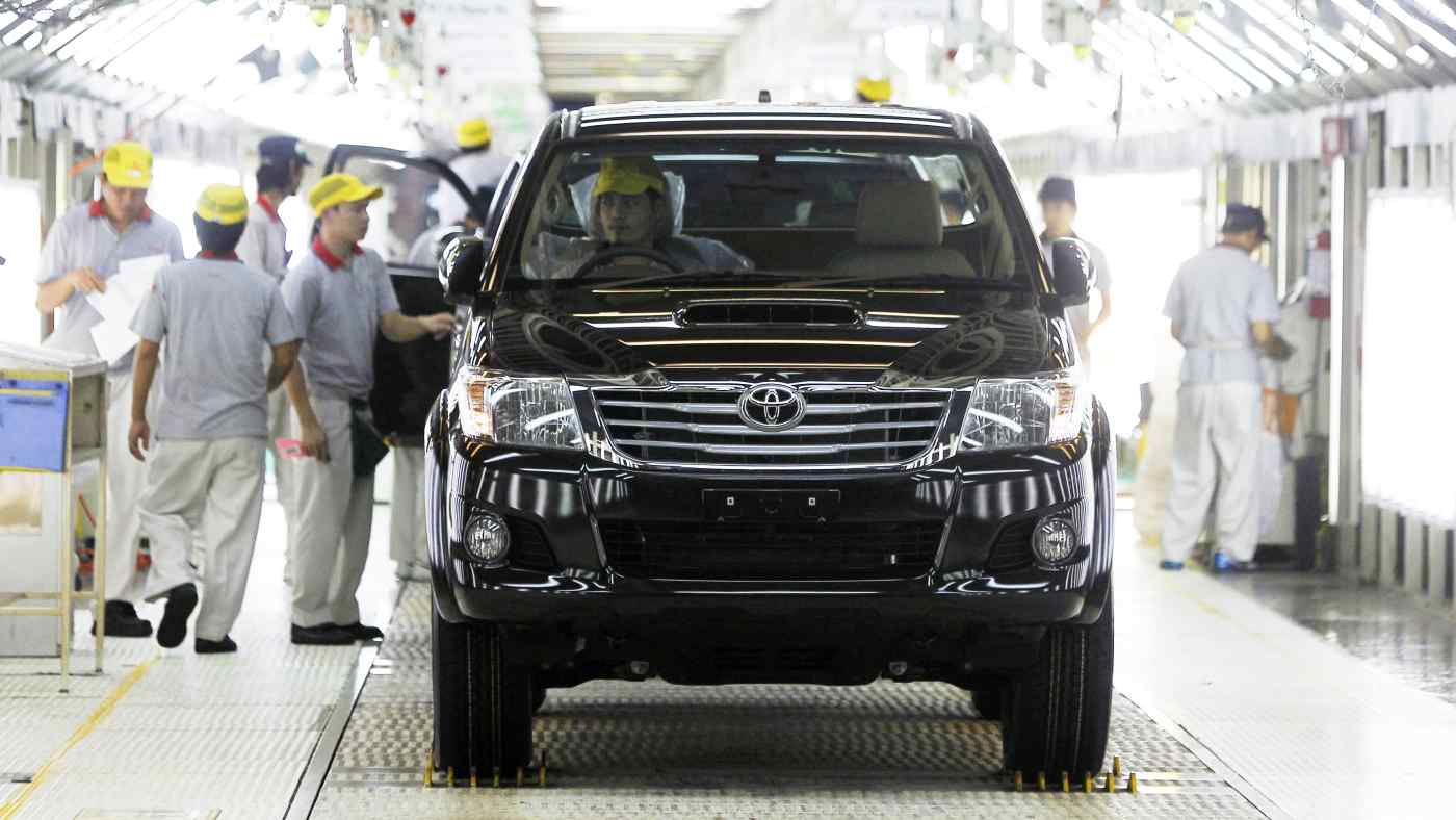 Năng lực sản xuất hàng năm tại ba nhà máy của Toyota ở Thái Lan là 760.000 chiếc. (Ảnh chụp theo Reuters)