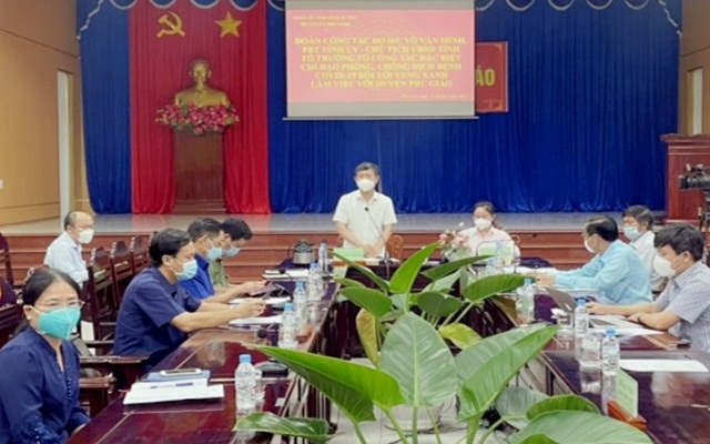 Võ Văn Minh, Phó Bí thư Tỉnh ủy, Chủ tịch UBND tỉnh phát biểu chỉ đạo