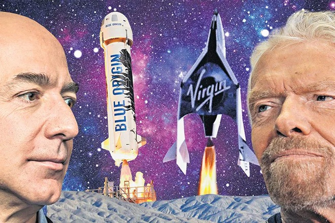 Tỉ phú Richard Branson của hãng Virgin Galactic và nhà sáng lập Tập đoàn Amazon Jeff Bezos đã có những bước đi đầu tiên giúp mở đường cho ngành du lịch vũ trụ trong tương lai.