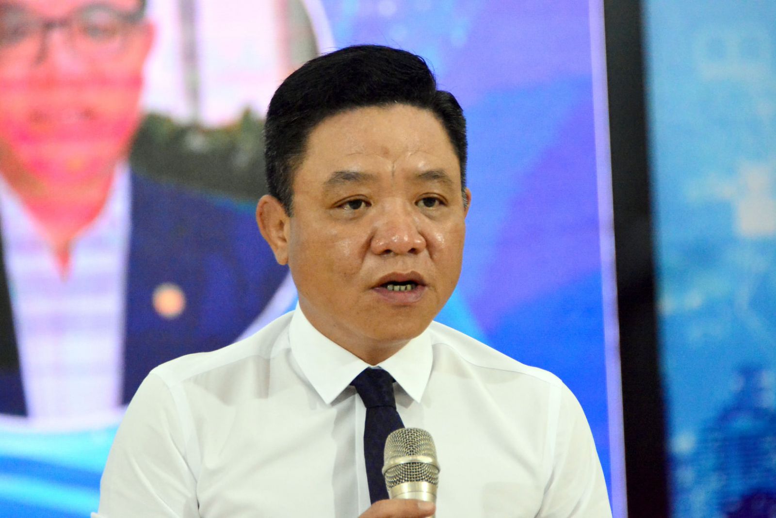 Ông Trần Quang Tuấn, Giám đốc Sở Khoa học và Công nghệ thành phố chủ trì buổi họp báo