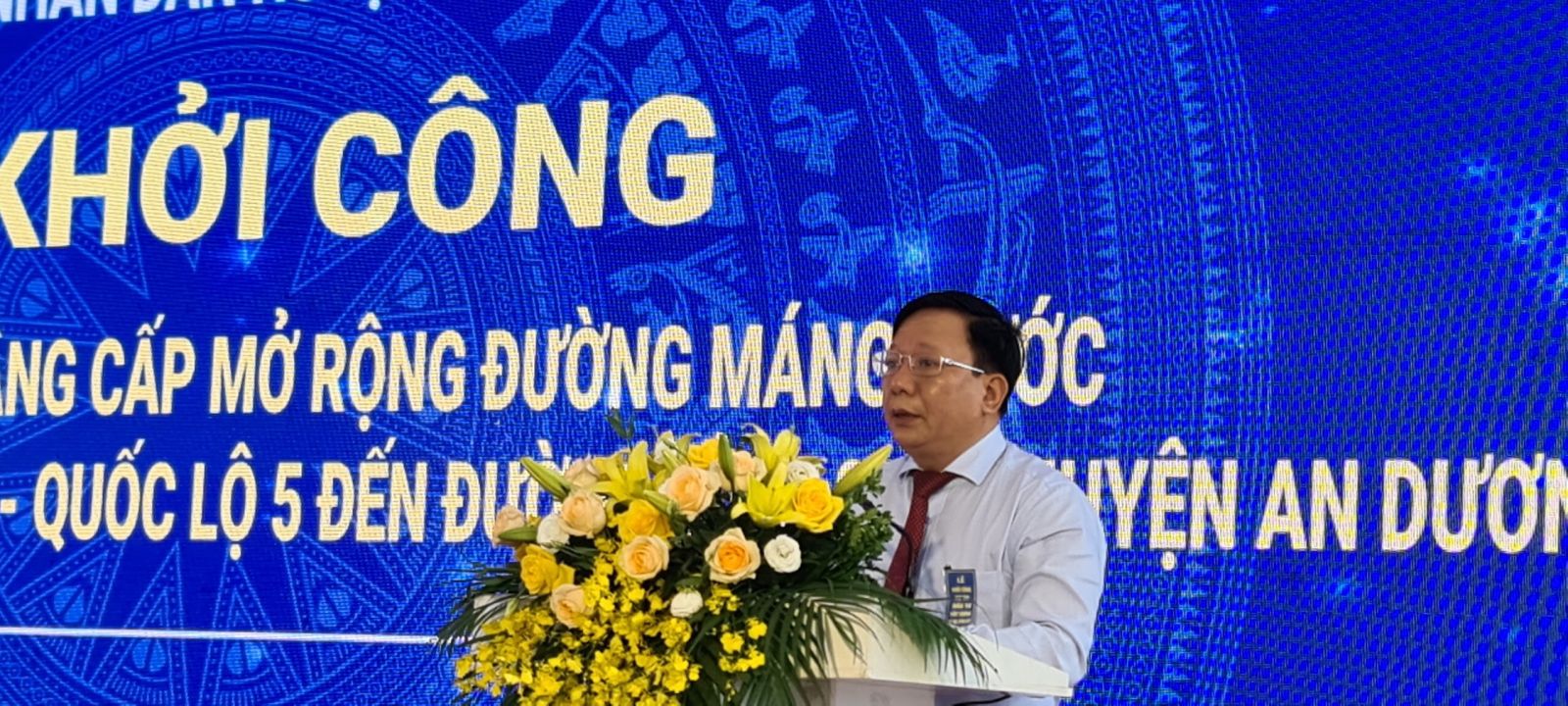 Phó chủ tich UBND TP Nguyễn Đức Thọ phát biểu tại buổi lễ.