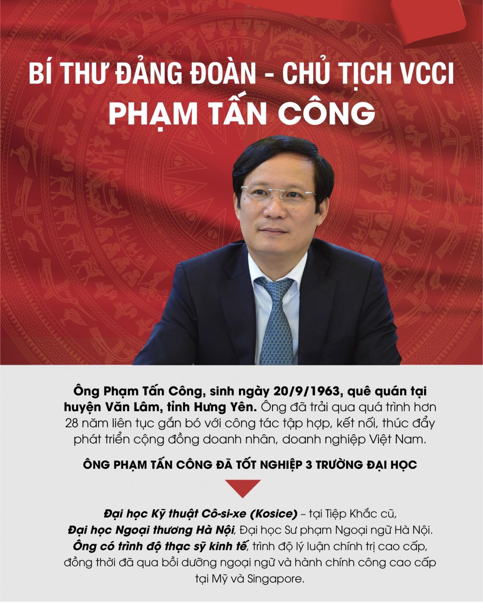 Ông Phạm Tấn Công - Tân Chủ tịch VCCI