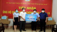 Ủy ban MTTQ Việt Nam tỉnh Quảng Ngãi nhận hỗ trợ từ doanh nghiệp