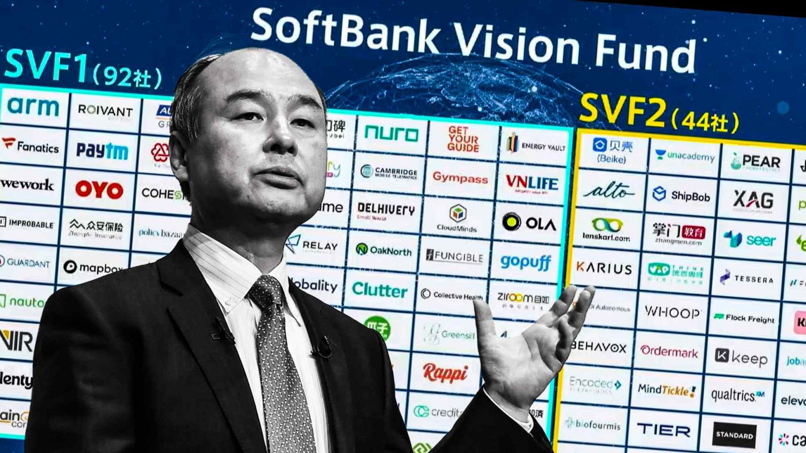 Masayoshi Son, một ông trùm viễn thông trở thành nhà đầu tư công nghệ, đang chuyển sự chú ý của mình sang các công ty internet tập trung vào kinh doanh. (Nguồn ảnh chụp màn hình từ trang web của SoftBank và AFP / Jiji)