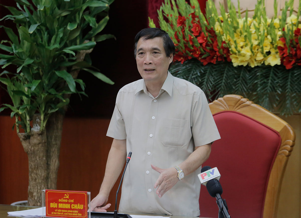 Bí thư Tỉnh ủy Phú Thọ- Bùi Minh Châu phát biểu chỉ đạo tại hội nghị