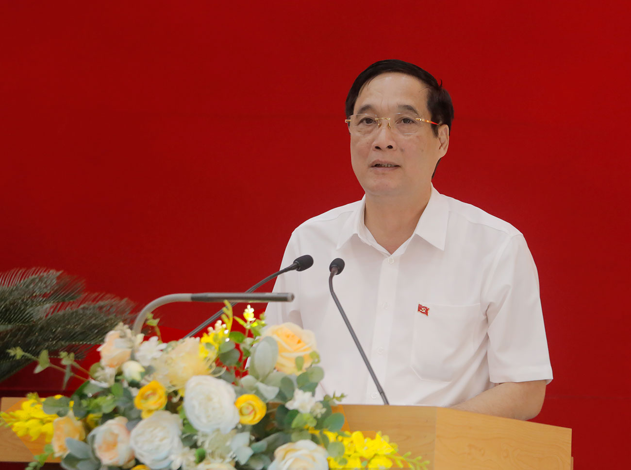 Bí thư Tỉnh ủy Phú Thọ- Bùi Minh Châu phát biểu chỉ đạo tại hội nghị