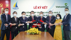 Công ty XD Nam Hải và Vietcombank ký kết hợp tác, hỗ trợ vay vốn lên đến 100% khi mua dự án Marine City