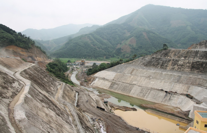 Dự án đầu tư xây dựng công trình hồ chứa nước Ngòi Giành tại xã Trung Sơn, huyện Yên Lập đã hoàn thành các hạng mục chính