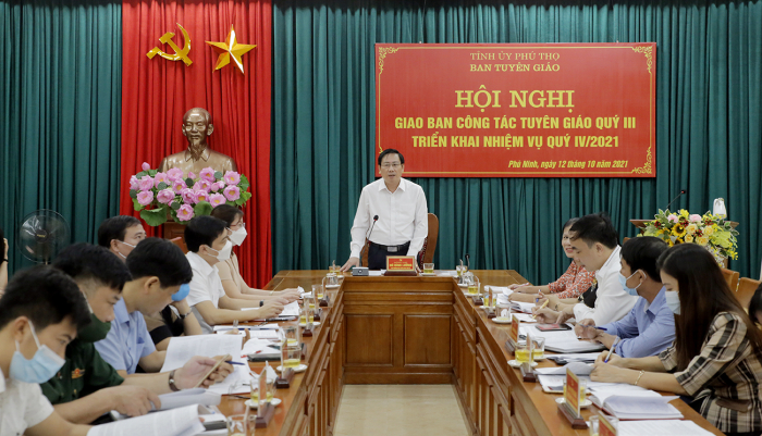 Phó Trưởng Ban Tuyên giáo Tỉnh ủy Phú Thọ phát biểu chỉ đạo hội nghị