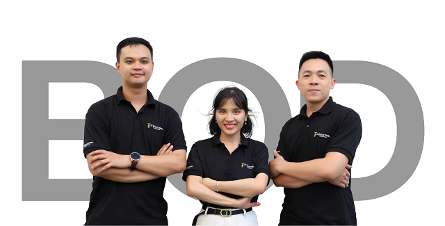 Team founder của EI Industrial (từ trái qua): Nguyễn Nhật Trung - Trần Thị Kim Phúc - Hồ Phi Ân. Nguồn: Internet
