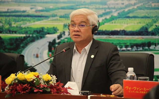 Ông Nguyễn Văn Lợi, Ủy viên Trung ương Đảng, Bí thư Tỉnh ủy, Trưởng đoàn Đại biểu Quốc hội tỉnh phát biểu chỉ đạo tại hội nghị trực tuyến với Tập đoàn NTT East (Nhật Bản)