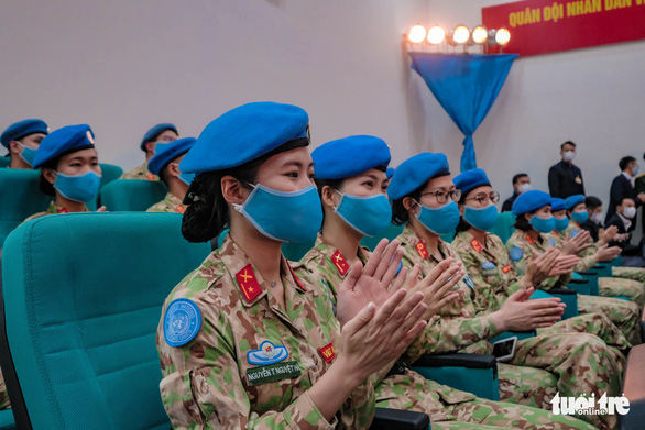 Các chiến sĩ mũ nồi xanh tham gia gìn giữ hòa bình tại Liên Hợp Quốc - Ảnh: NAM TRẦN