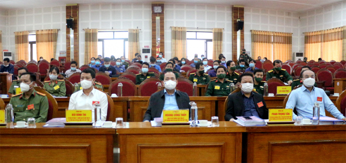 Các đại biểu dự diễn tập KVPT huyện Tân Sơn (Phú Thọ)